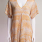 Missoni Mare Orange and Silver Jagged Patterned Mini Dress