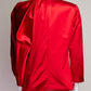 Dries van Noten Red Rouched Sleeve Top FR38 IT42