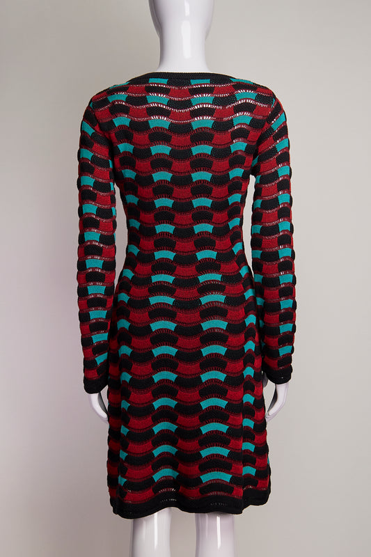 Missoni Multi-Color Knit Patterned Dress IT40 FR36