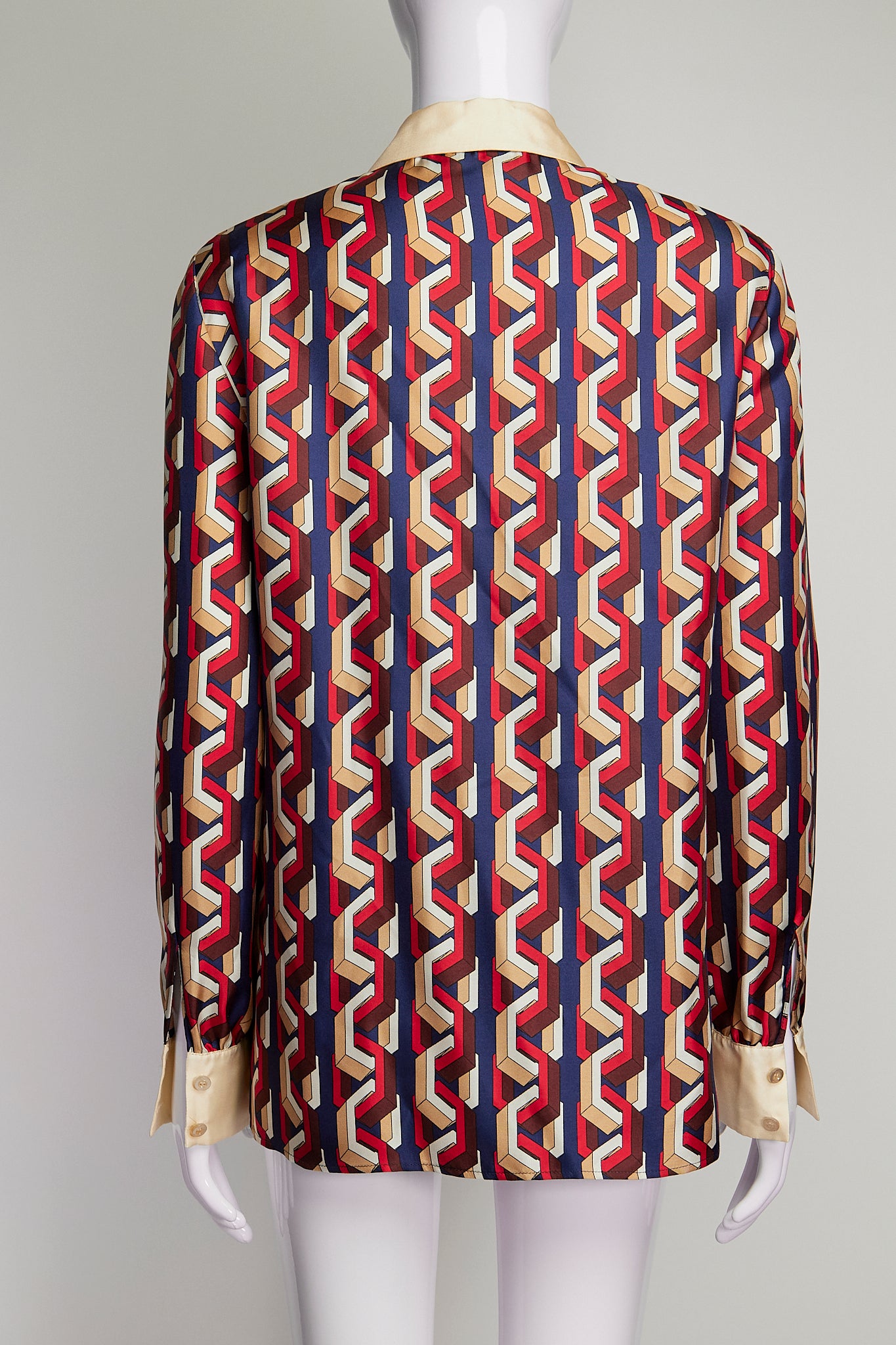 Gucci Geometric Pattern Collared Shirt IT40 FR36