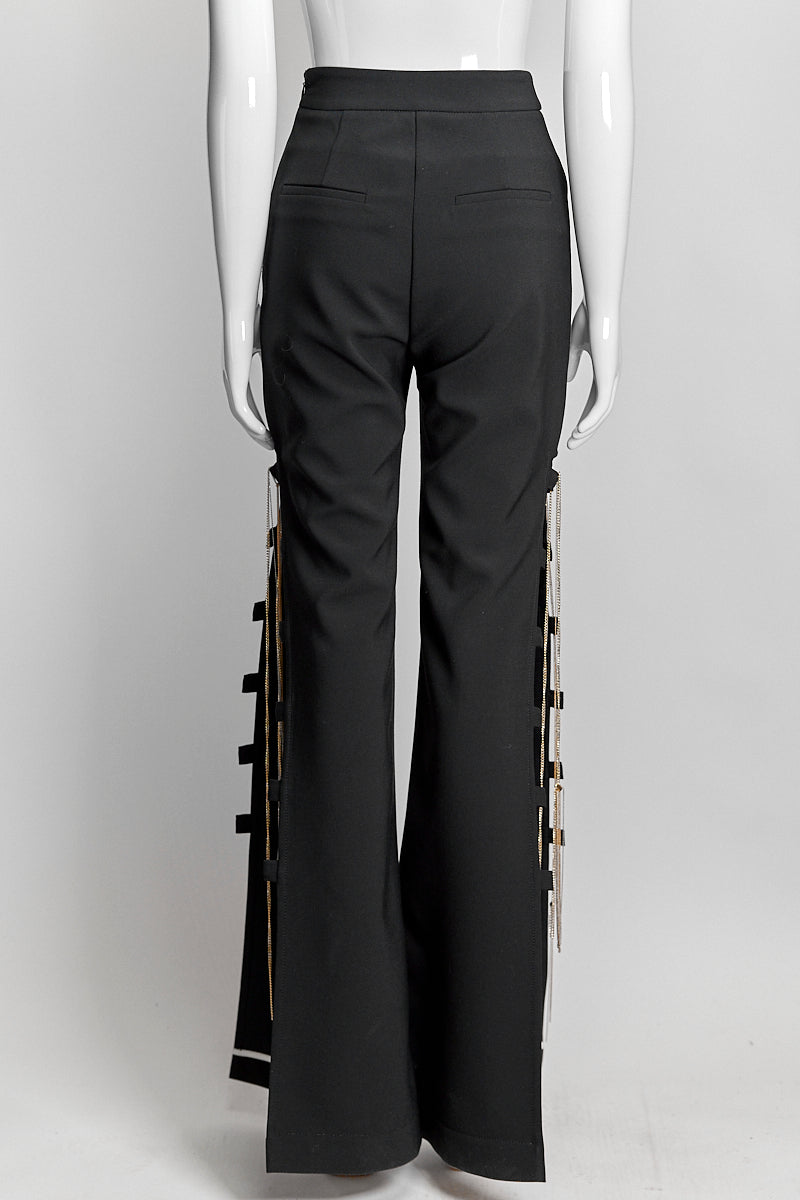 Ellery Black Trouser With Chain Detail XS