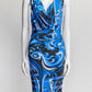 Emili Pucci Blue Patterned Sleeveless Dress IT 38