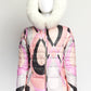 Emili Pucci Pink Patterned Puffy Jacket IT 40