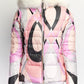 Emili Pucci Pink Patterned Puffy Jacket IT 40