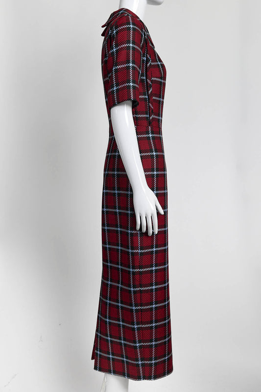 Emilia Wickstead Red Plaid Pattern Dress