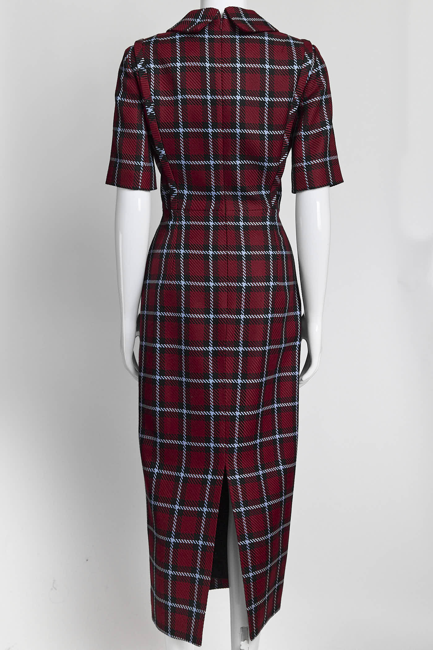 Emilia Wickstead Red Plaid Pattern Dress