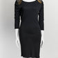Emilio Pucci Black Evening Dress with Gold Shoulder Detail IT38
