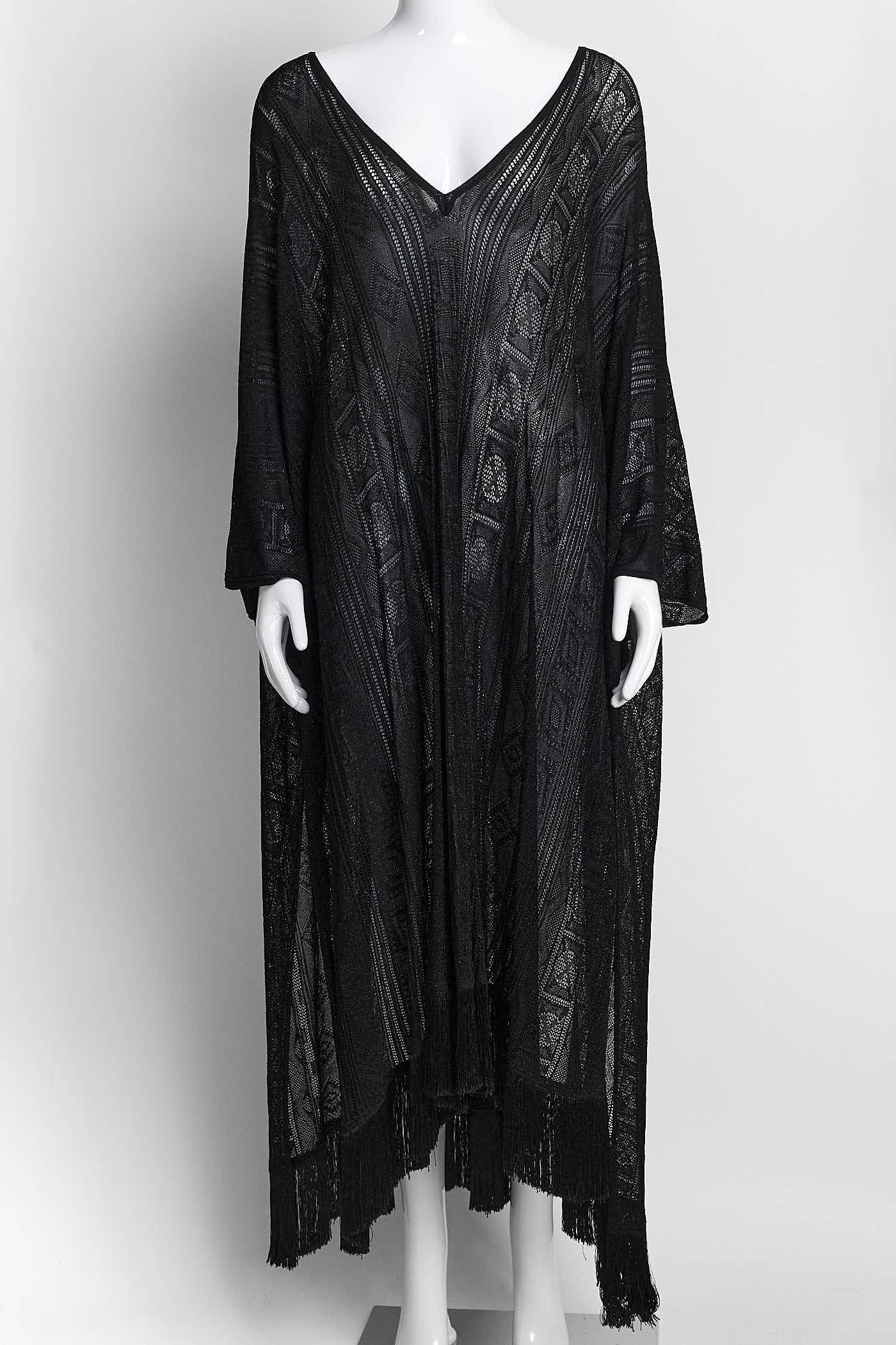 Emilio Pucci Black Kint Kaftan M