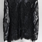 Emilio Pucci Black Lace with Fringe Blouse 42