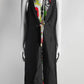 Emilio Pucci Black Sleeveless and Patterned Pleated Detail Dress 46