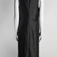 Emilio Pucci Black Sleeveless and Patterned Pleated Detail Dress 46
