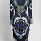Emilio Pucci Blue/Black Patterned Silk Dress 42