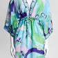 Emilio Pucci Blue Patterned Cotton Silk Dress 38