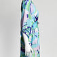 Emilio Pucci Blue Patterned Cotton Silk Dress 38