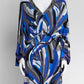Emilio Pucci Blue Patterned with Beaded Detail Top 42