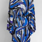 Emilio Pucci Blue Patterned with Beaded Detail Top 42