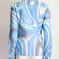 Emilio Pucci Marmo-Print Cotton Shirt US8