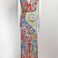 Emilio Pucci Multicolor Patterned Long Dress with Chain 44
