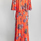 Emilio Pucci Orange Floral Printed Jersey Dress IT 40