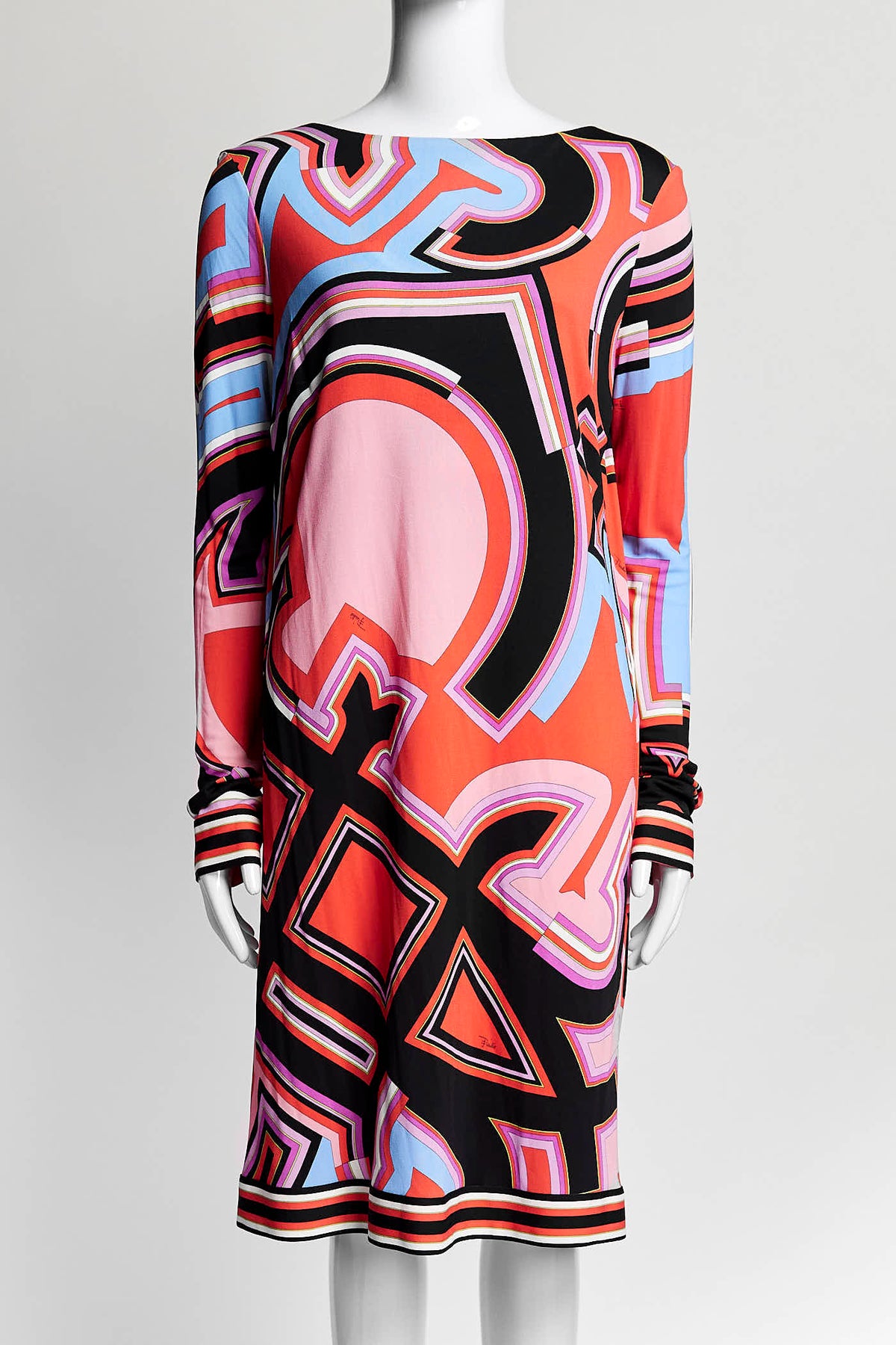 Emilio Pucci Orange Pattern Dress 44