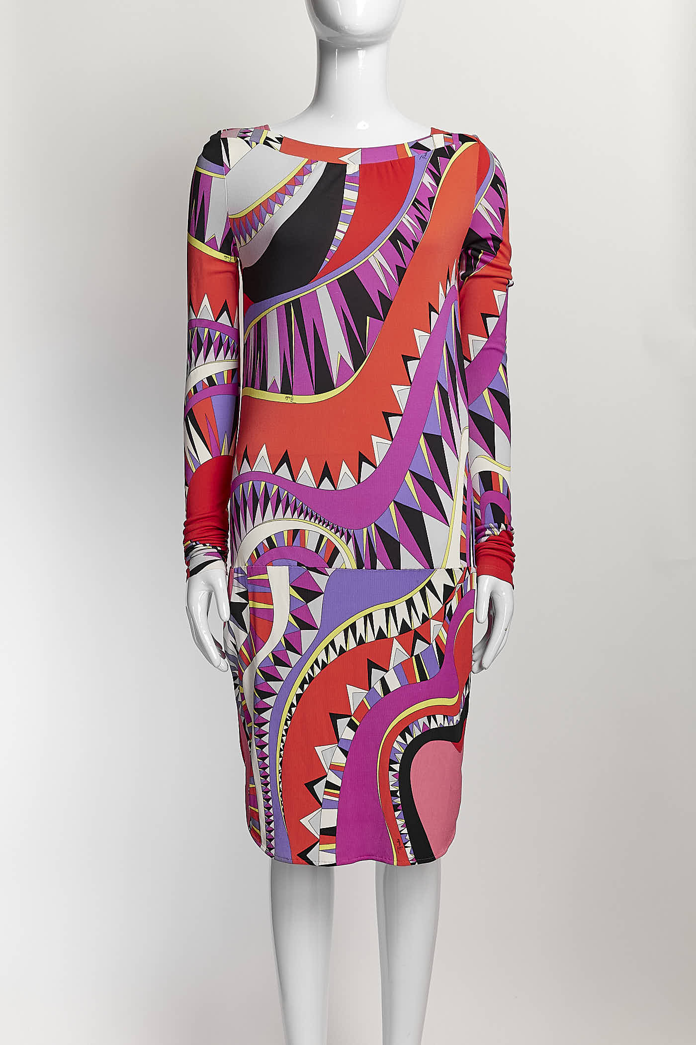 Emilio Pucci Orange/Purple pattern Dress IT 38