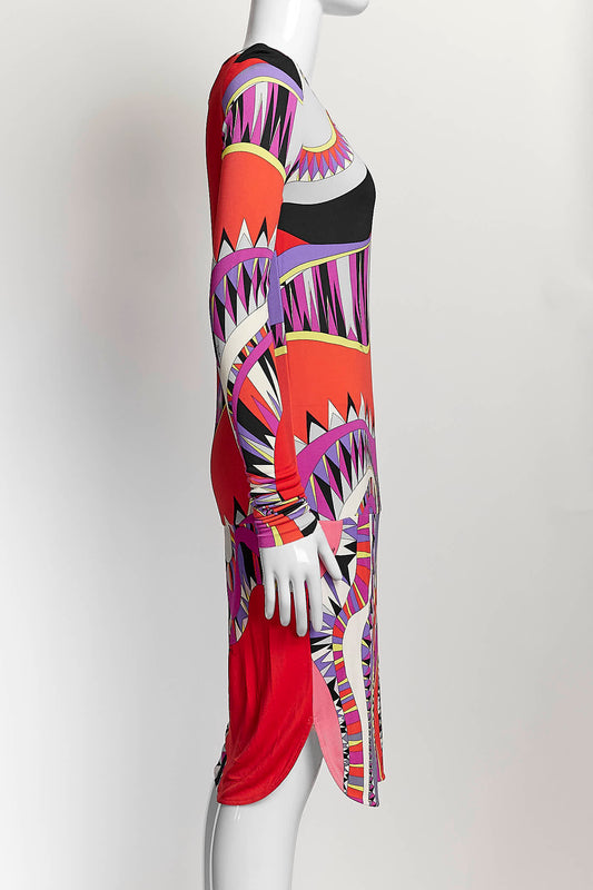 Emilio Pucci Orange/Purple pattern Dress IT 38