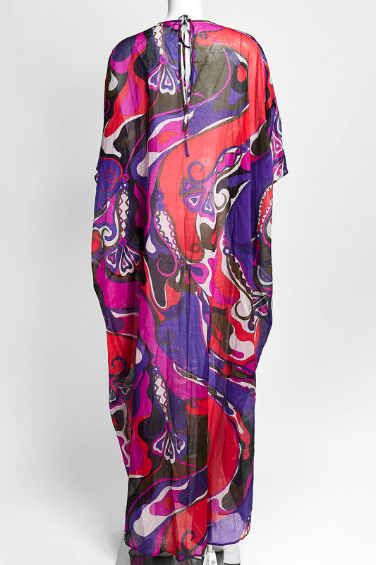 Emilio Pucci Purple Red Kaftan