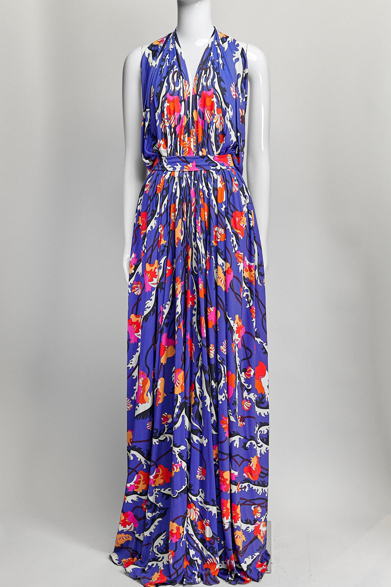 Emilio Pucci Ranuncoli Print Georgette Gown IT 50