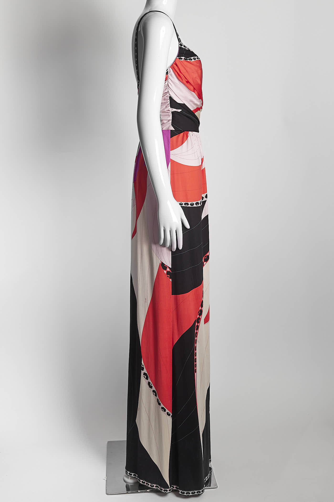 Emilio Pucci Red/Black Abstract Print Dress IT 40