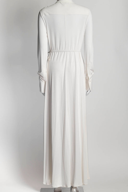 Emilio Pucci White Button-Up Dress with Belt 42