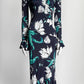Erdem Navy/White Floral Printed Dress 10