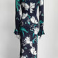 Erdem Navy/White Floral Printed Dress 10