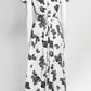 Erdem White Black Floral Print Long Dress 2