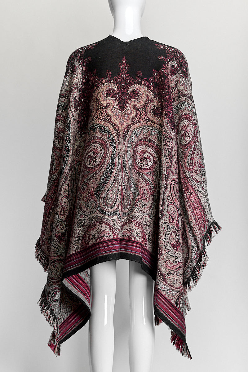 Etro Burgundy Patterned Shawl