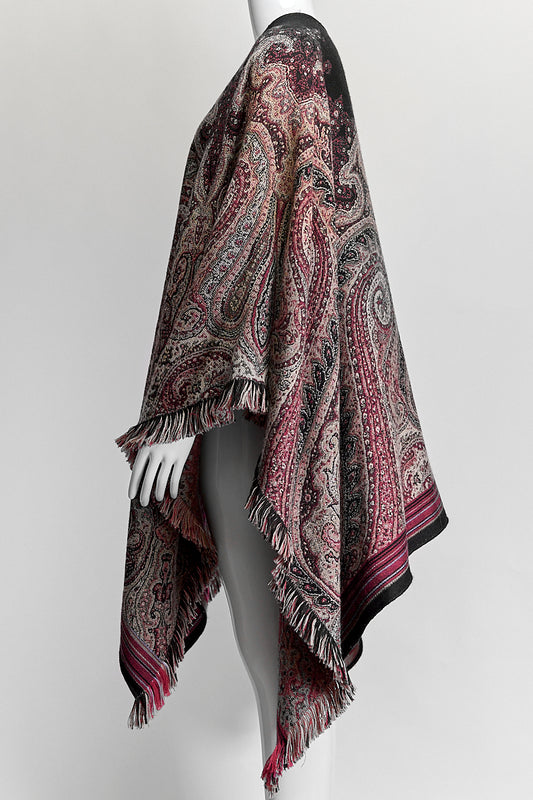 Etro Burgundy Patterned Shawl