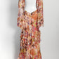 Etro Floral-Print Ruffle Open-Back Gown 44