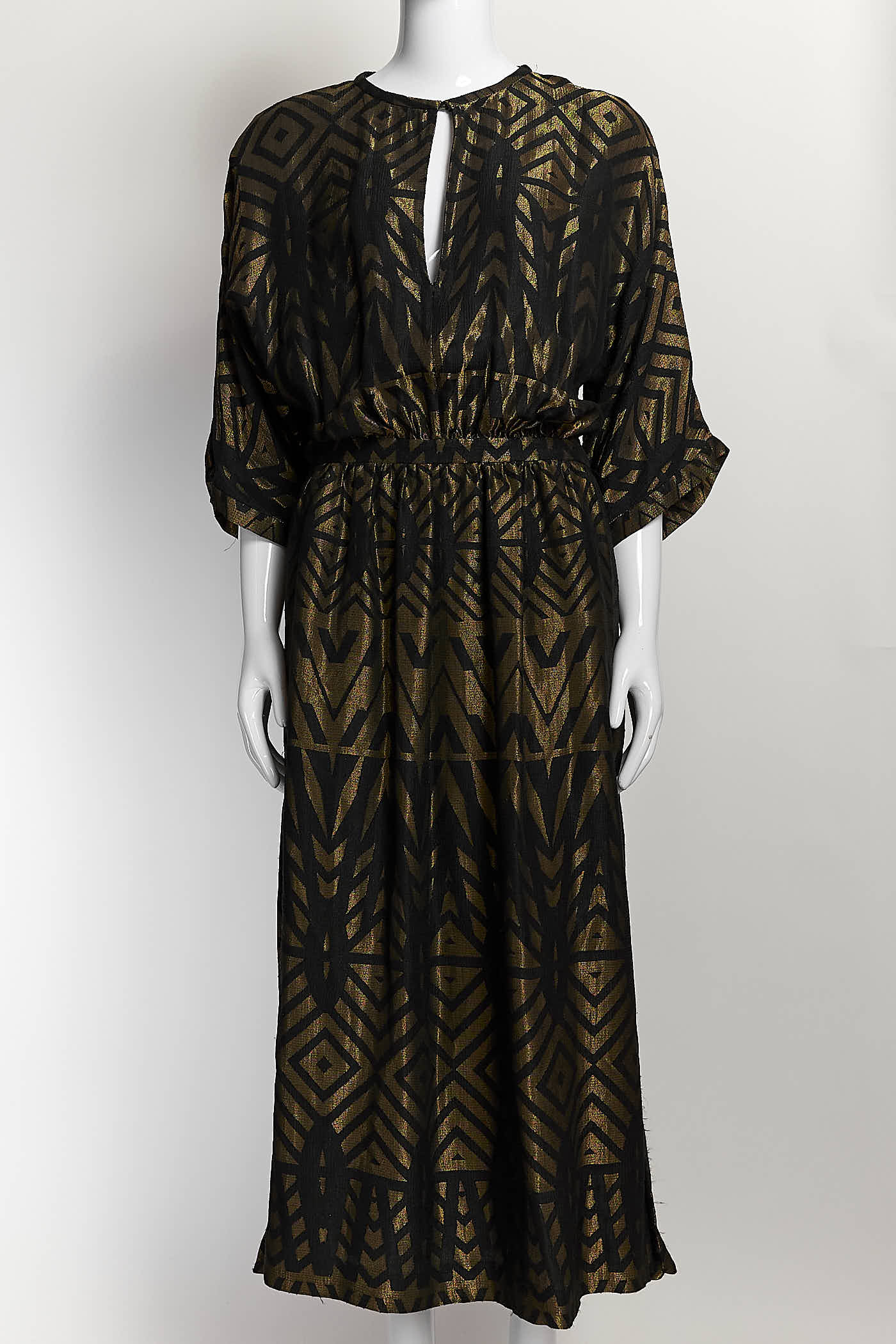 Etro Gold/Black pattern Dress 40
