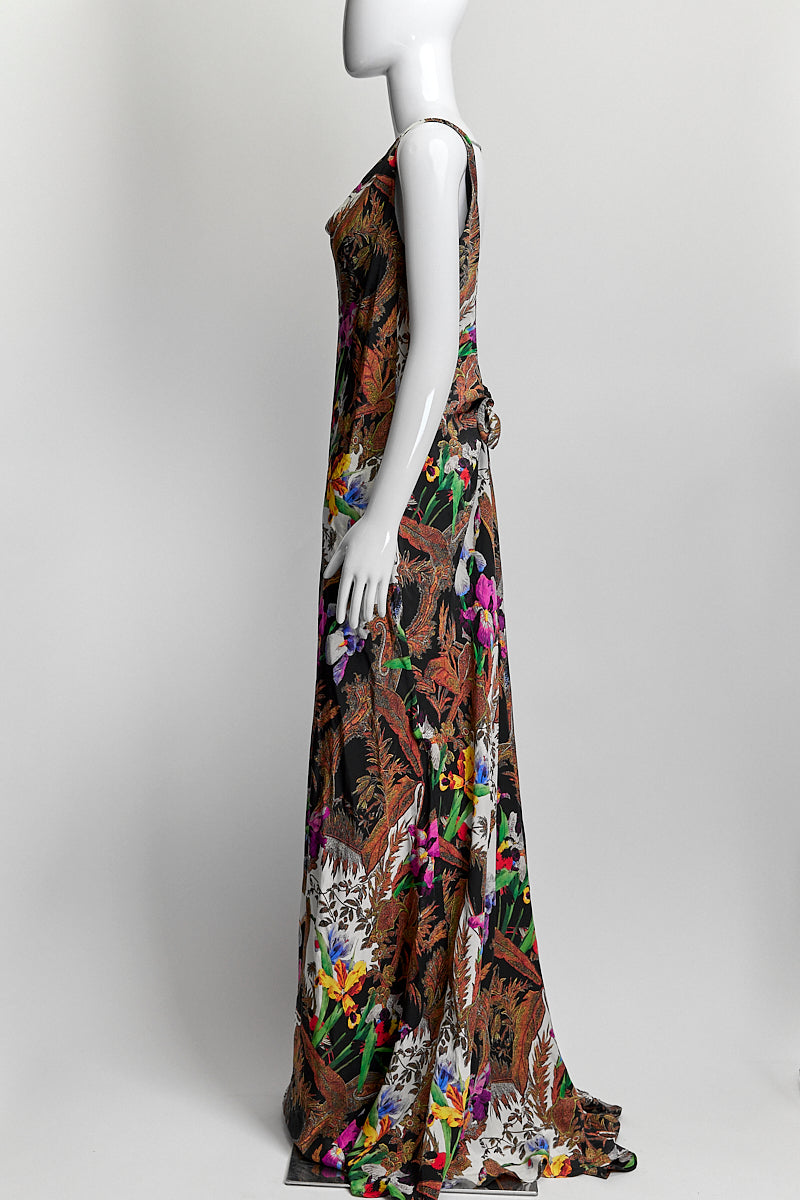 Etro Multicolor Silk Long Dress 48