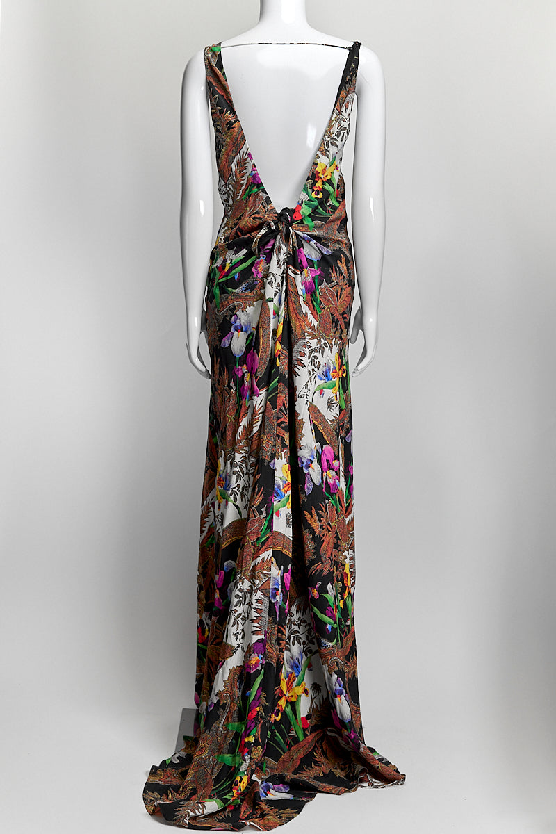 Etro Multicolor Silk Long Dress 48