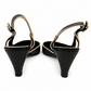 chanel coco black slingback pumps with white trim - size 40