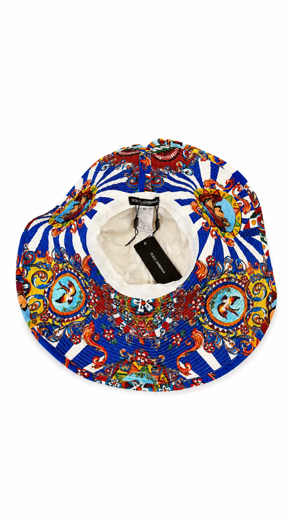Dolce and Gabbana 2016 Carretto siciliano wide-brim hat w/tags