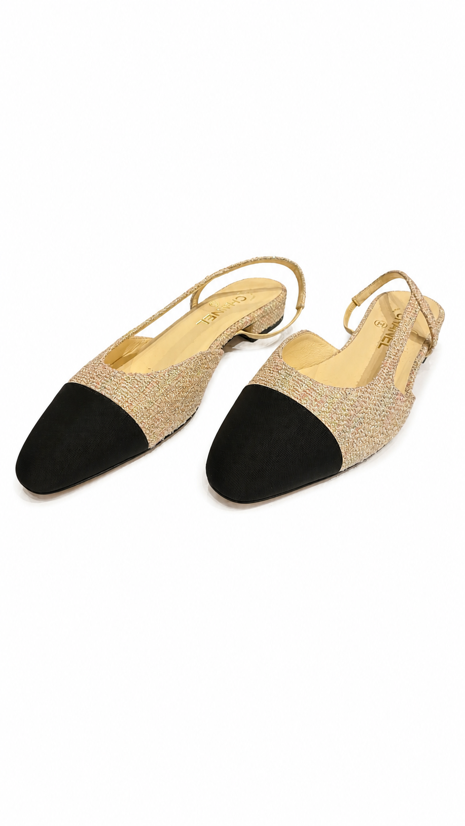 CHANEL TWEED SANDALS - SIZE 38.5C