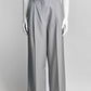 FENDI PATTERNED PALE BLUE PLEATED PANTS 40