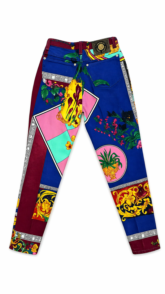 VERSACE JEANS COUTURE MIX PATTERNED MULTICOLOR JEANS - SIZE 30/44