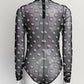 Fendi Logo Black Sheer Bodysuit 38