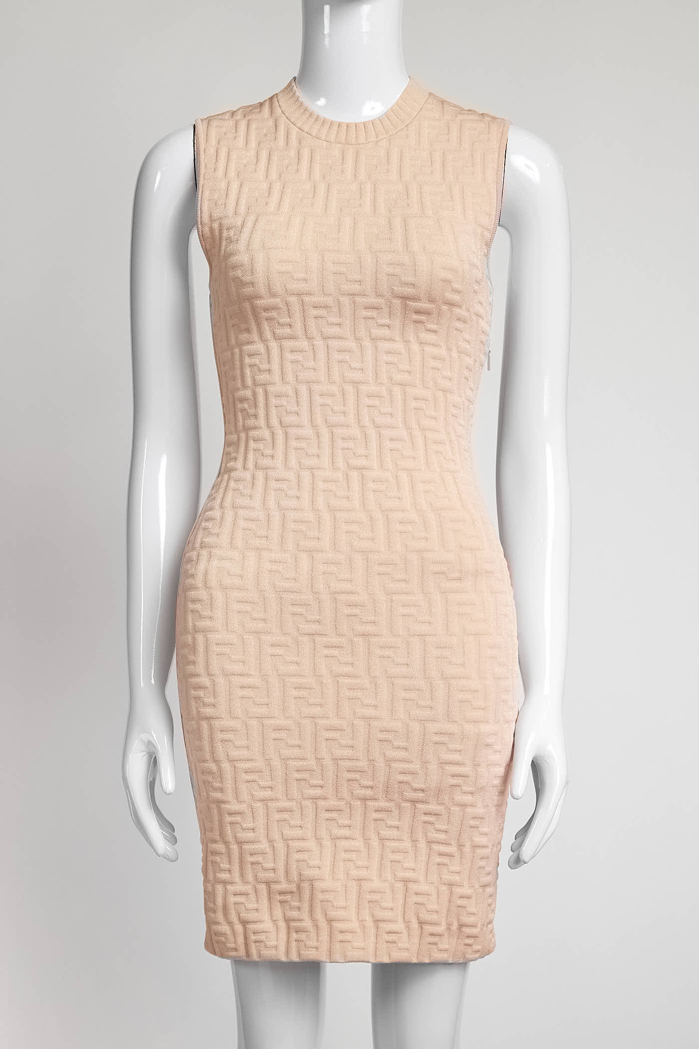 Fendi Pink Tank Monogram Dress 36