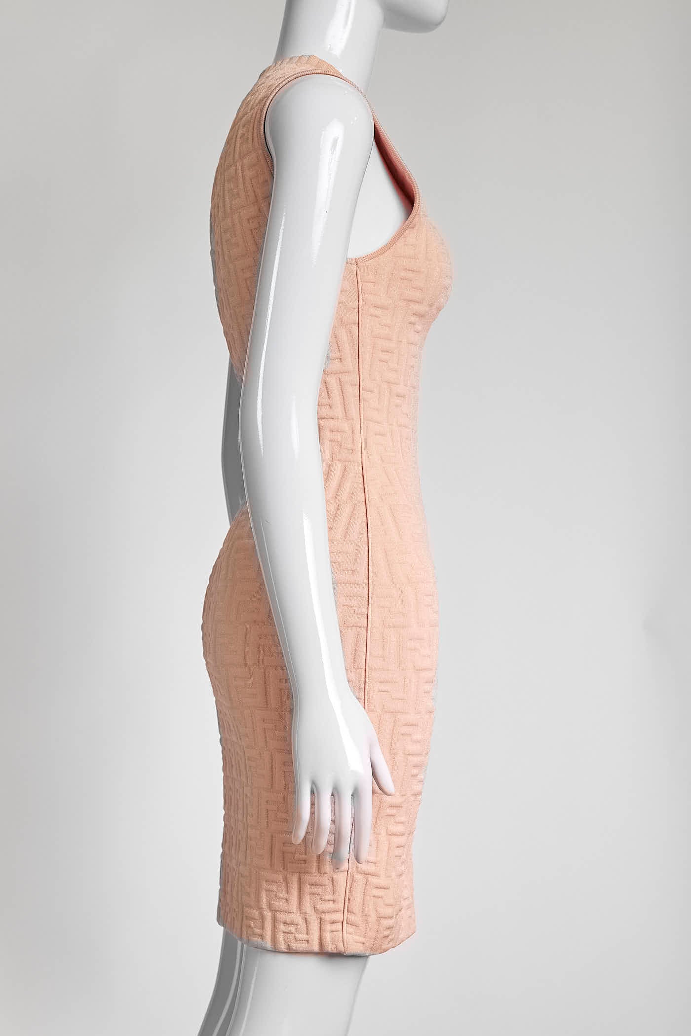 Fendi Pink Tank Monogram Dress 36