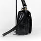 Fendi Secret Code F3 Leather Satchel Black