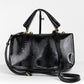 Fendi Secret Code F3 Leather Satchel Black