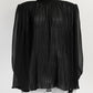 Frame Black Pleated Blouse L